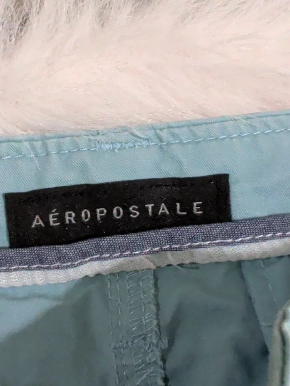 Aeropostale‎ Men's Pale Blue Flat-Front Shorts
